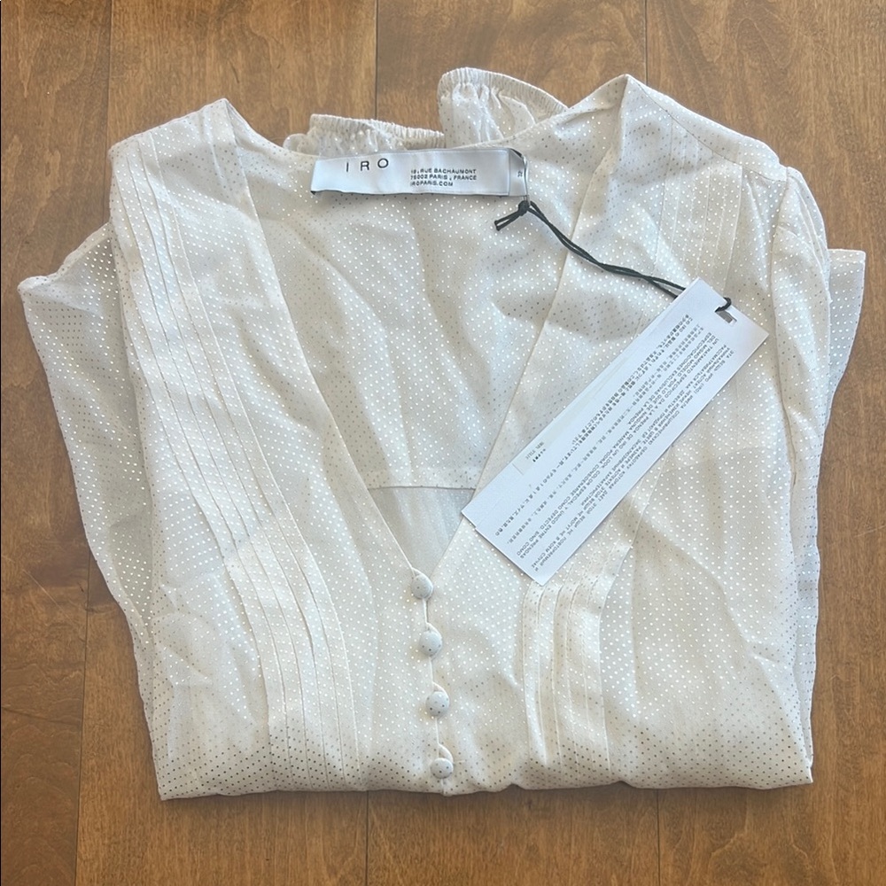 IRO Cream Textured Blouse